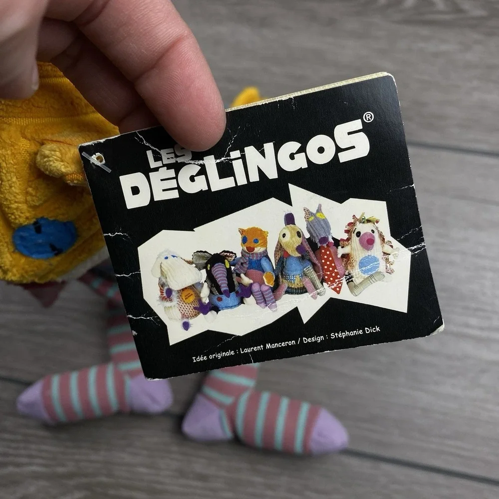 Les Deglingos Ronronos‎ The Cat Patchwork Stuffed Animal 10.5
